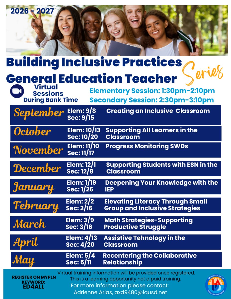 Building Inclusive Practices for General Education Teacher Series